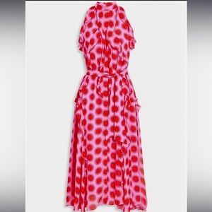 Diane Von Furstenberg Pink and Red Maxi Dress